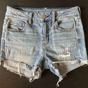 AMERICAN EAGLE High-Waisted Denim Shorts